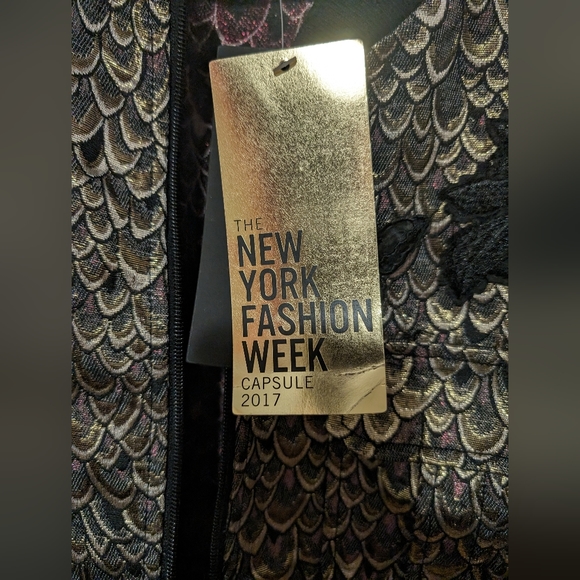 Plus Size 1X metallic bomber jacket - Picture 4 of 4